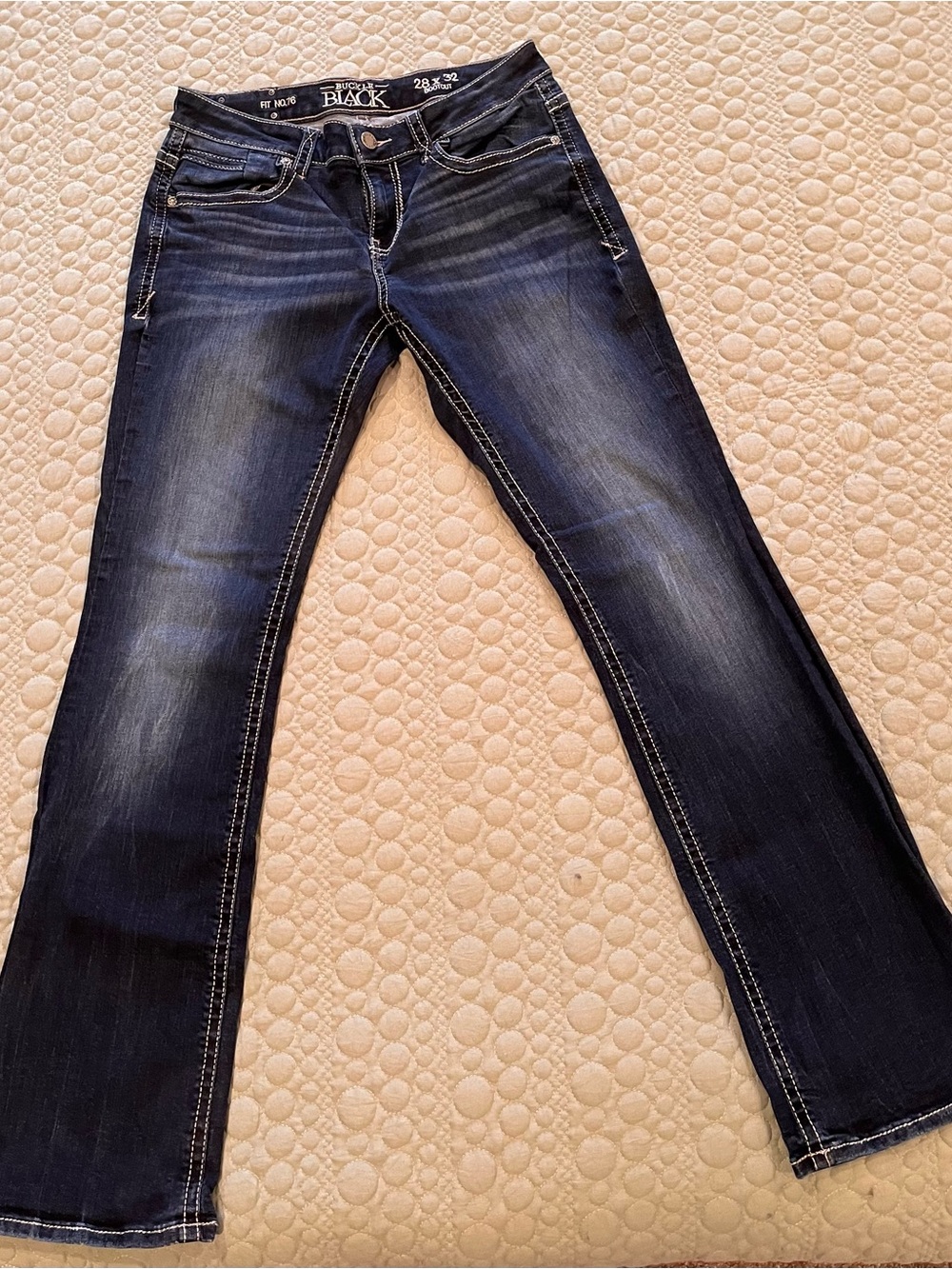 Buckle Dark Blue Wash Women's Boot Cut Jeans